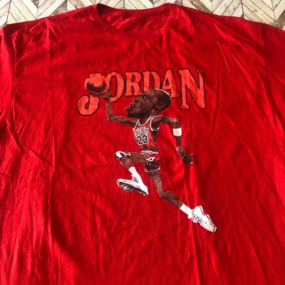 Original 1993 Michael Jordan Big Head Caricature Cartoon T-Shirt Tee Men XL USED